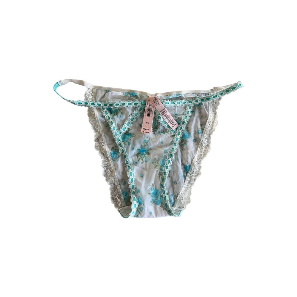 NWT Victoria’s Secret Dream Angels Floral Mesh String Bikini Panty Size M
